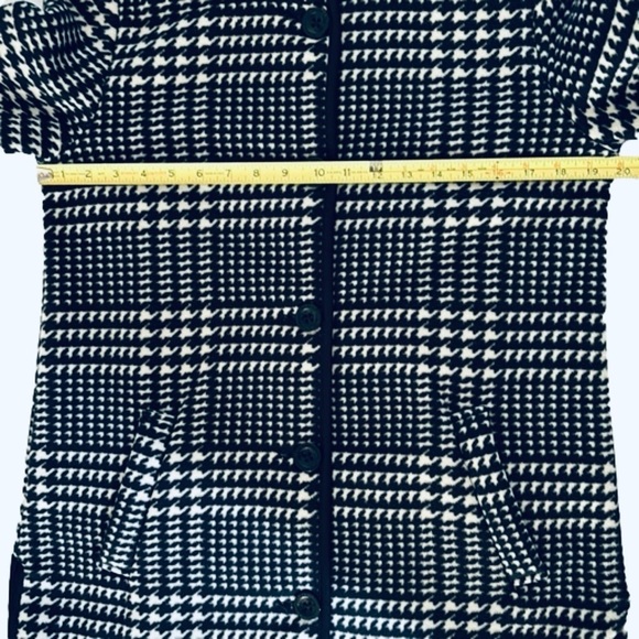 Ike Behar Hooded Jacket, Size S, Black & White - Picture 10 of 11